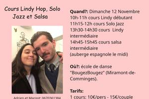 Cours de Lindy-Hop, Salsa et Solo swing