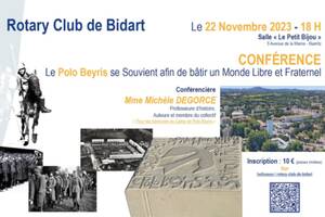 Conférence - Le Polo Beyris se Souvient afin de bâtir un Monde Libre et Fraternel - Mme Michèle DEGORCE