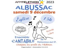 CANTABILE de Monceaux-sur-Dordogne chante pour le Téléthon