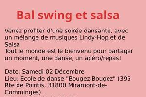 Soirée et cours de danse Lindy Hop et Salsa