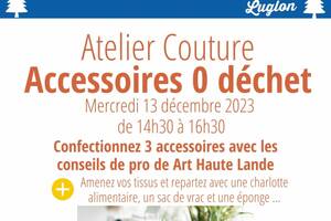 Atelier Couture Accessoires 0 déchet