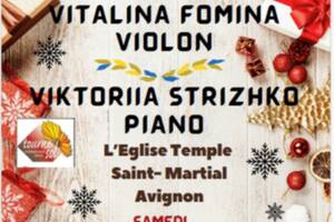 Concert de Noel Avignon, Musique Classique, Violon et Piano d'Ukraine