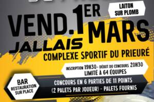 Concours de palets à Jallais le vendredi 01 mars