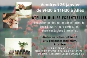 Atelier Les huiles essentielles de base à avoir