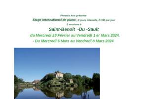 Saint-Benoit-du -Sault stage de piano , 3 jours intensifs   ,( 2 sessions)