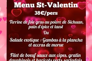 Menu St-Valentin