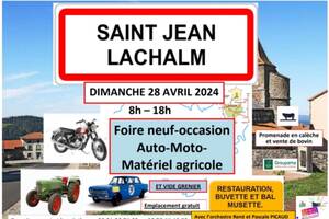 photo Foire à l'occasion-neuf auto moto matériel agricole le dimanche 28 avril 2024 à St Jean Lachalm