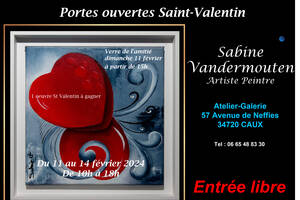 Saint valentin 2024 à l'atelier-galerie de Sabine Vandermouten