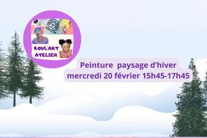 Peinture paysage d’hiver