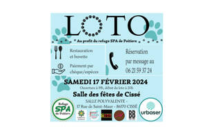 LOTO AU PROFIT DU REFUGE SPA DE POITIERS