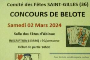 Concours de belote du comité des fêtes de Saint-Gilles 