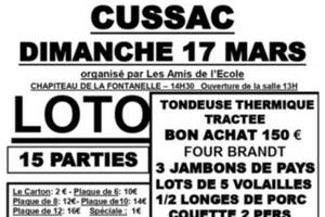 Loto Les amis de l'école de Cussac animé par Sandra