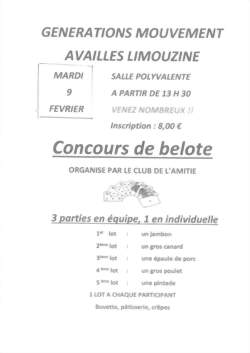 CONCOURS DE BELOTE