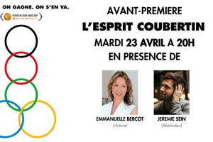 Emmanuelle Bercot et Jérémie Sein présente L'Esprit Coubertin au CGR Bayonne