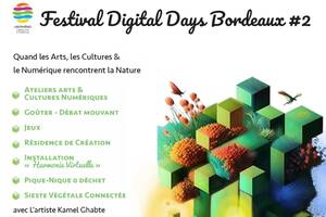 FESTIVAL DIGITAL DAYS BORDEAUX #2 : QUAND LES ARTS & LES CULTURES RENCONTRENT LE NUMÉRIQUE ET LA NATURE