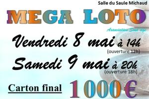 photo Super LOTO Vendredi 8 mai à 14h animé par Karine. Final 1000€