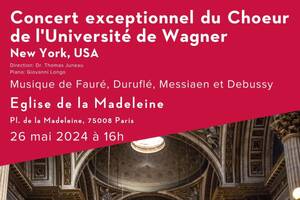 Concert Exceptionnel du Choeur de l'Université de Wagner - New York USA