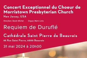 Concert Exceptionnel du Choeur de l’Eglise Presbytérienne de Morristown, New Jersey