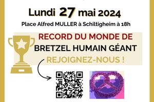 photo Record du monde du plus grand bretzel humain