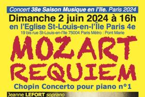 Mozart : Requiem et Chopin : Concerto pour piano et Orchestre N°1