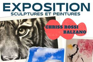 photo exposition sculpture sur métal et peinture