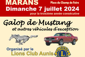 Gaplop de Mustangs et véhicules d'exception