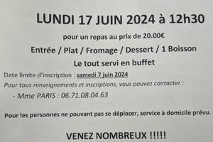 Repas de Zouafques 17 juin 2024