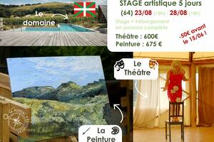 Stage de théâtre ou peinture avec hébergement cet été