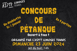 Concours de Pétanque de l'ASPTT Limoges Tennis