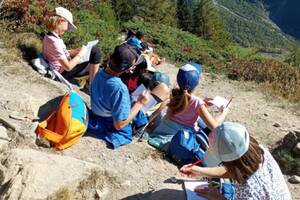 photo Rando-bivouac : petits trappeurs dans les Monts du Forez