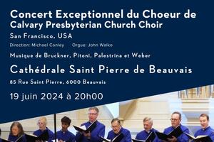 CONCERT GRATUIT du Choeur de Calvary San Francisco