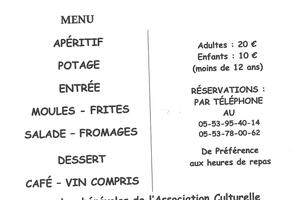 REPAS MOULES FRITES