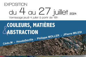 En Juillet, « Couleurs, Matières, Abstraction ». Exposition Galerie Wilson, Blois