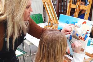 photo Stages arts plastiques dessin peinture enfants vacances toussaint