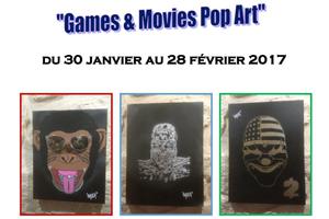 Exposition - Games & Movies Pop Art - par Basta