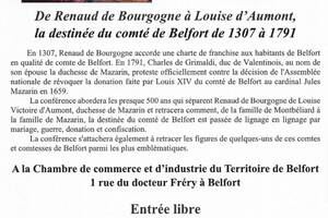 photo De Renaud de Bourgogne à Louise d'Aumont, la destinée du comté de Belfort de 1307 à 1791