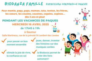 Expression corporelle dansée pour tous, Biodanza Famille à Saumur 16 avril