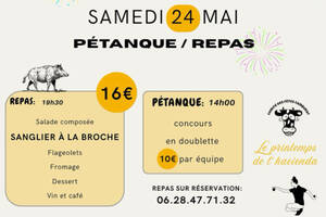 photo Pétanque et/ou repas avec Sanglier à la broche