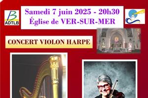 photo Concert harpe violon avec Marianne Eva LECLER et Francine TRACHIER 