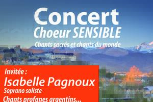 Concert Choeur Sensible invite Isabelle Pagnoux soliste soprano à Bidos