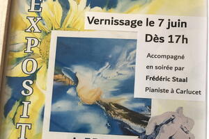 Vernissage de l'exposition peinture de Aude Olivié à Gramat