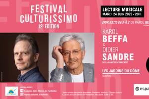 photo Karol Beffa et Didier Sandre à Aubenas pour Culturissimo !