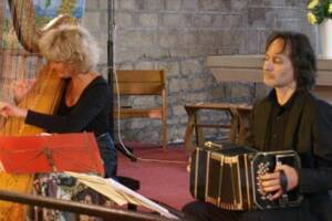 photo « Duo Encuentro » harpe & bandonéon, Marielle Nordman & Eduardo Garcia