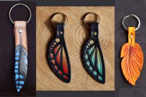 photo Stage de maroquinerie enfants et ados : fabrication d'un porte-clefs en cuir