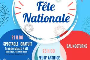 photo FETE NATIONALE spectacle GRATUIT Feu d'artifice BAL