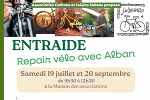 photo Atelier Entraide Repair vélo avec Alban