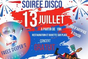 photo Intervillage, soirée disco, feu d'artifice