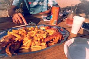 photo marche + repas à la rôtisserie du val de leyre