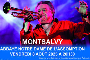 photo Jean-Claude Borelly et sa Trompette d'Or à Montsalvy