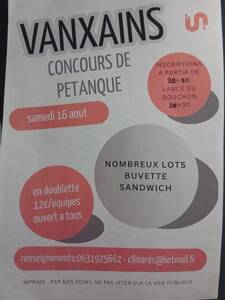photo Concours de pétanque ouvert à tous